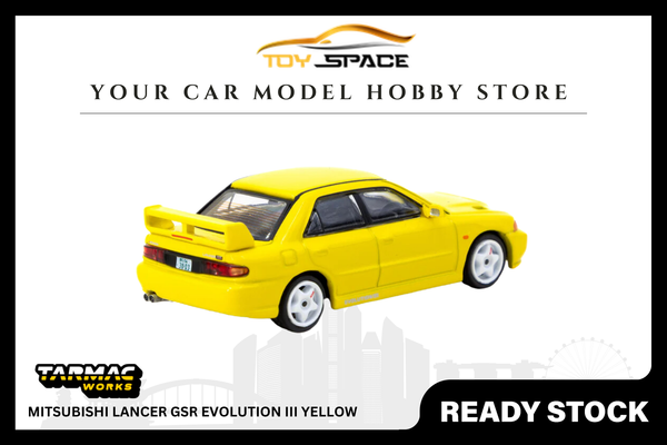 [TARMAC WORKS] 1/64 Mitsubishi Lancer GSR Evolution III Yellow - GLOBAL64