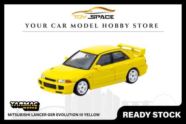 [TARMAC WORKS] 1/64 Mitsubishi Lancer GSR Evolution III Yellow - GLOBAL64