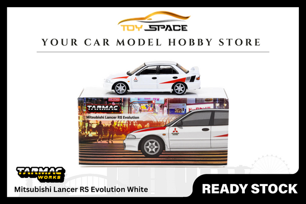 [TARMAC WORKS] 1/64 Mitsubishi Lancer RS Evolution White [Lamley Special Edition]