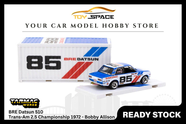 [TARMAC WORKS] 1/64 BRE Datsun 510 Trans-Am 2.5 Championship 1972 Bobby Allison - HOBBY64