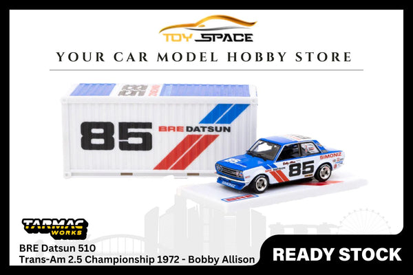 [TARMAC WORKS] 1/64 BRE Datsun 510 Trans-Am 2.5 Championship 1972 Bobby Allison - HOBBY64