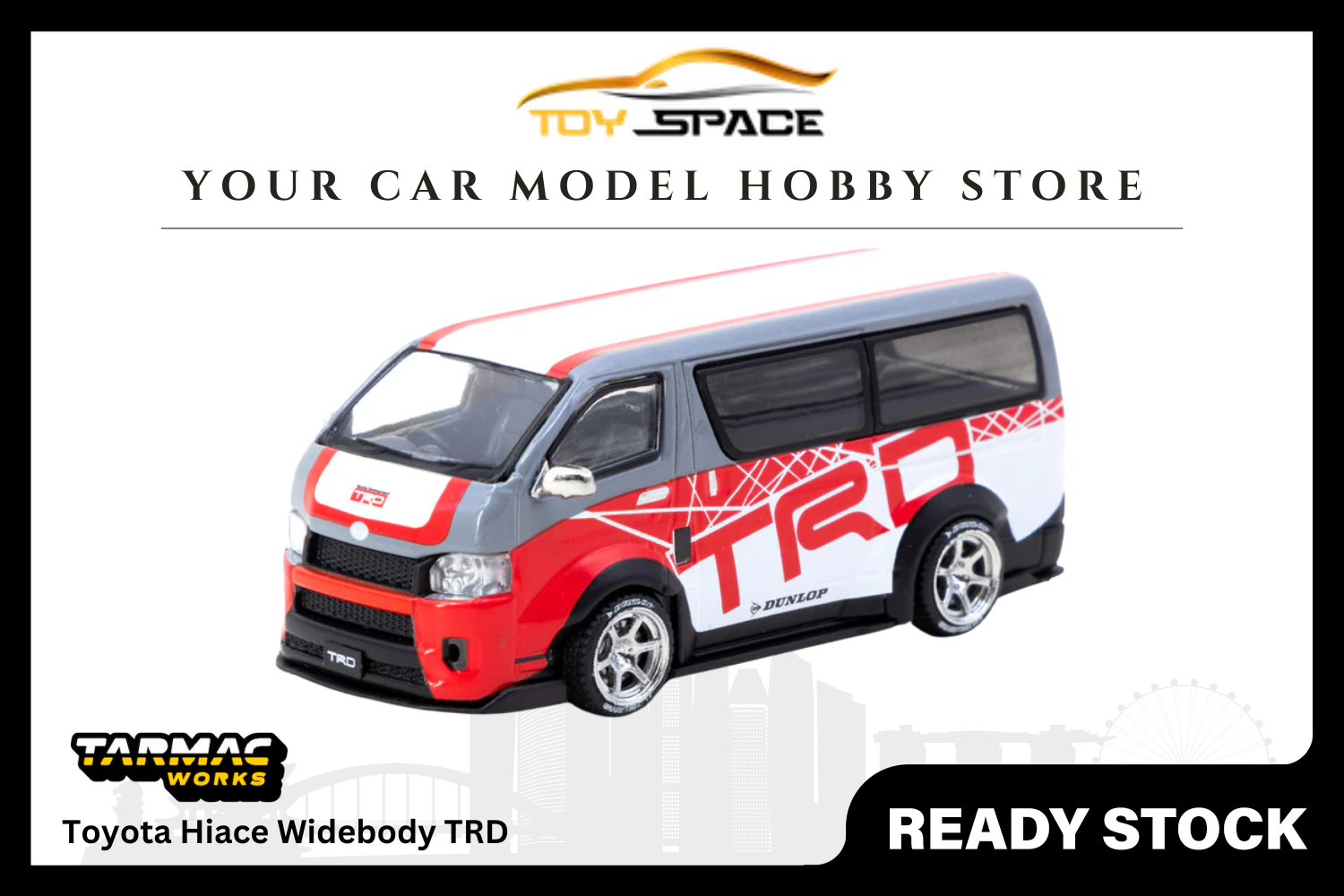 [TARMAC WORKS] 1/64 Toyota Hiace Widebody TRD - HOBBY64