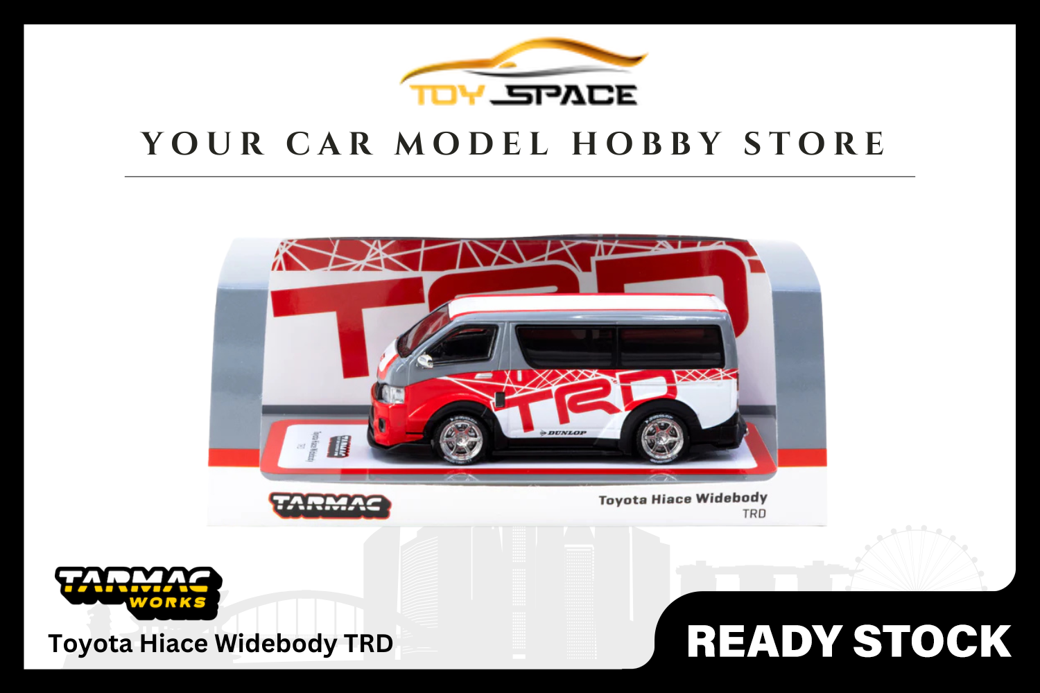 [TARMAC WORKS] 1/64 Toyota Hiace Widebody TRD - HOBBY64