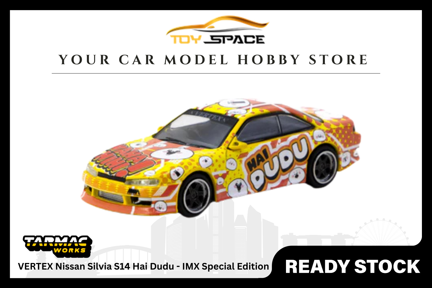 [TARMAC WORKS] 1:64 VERTEX Nissan Silvia S14 Hai Dudu - IMX Special Edition