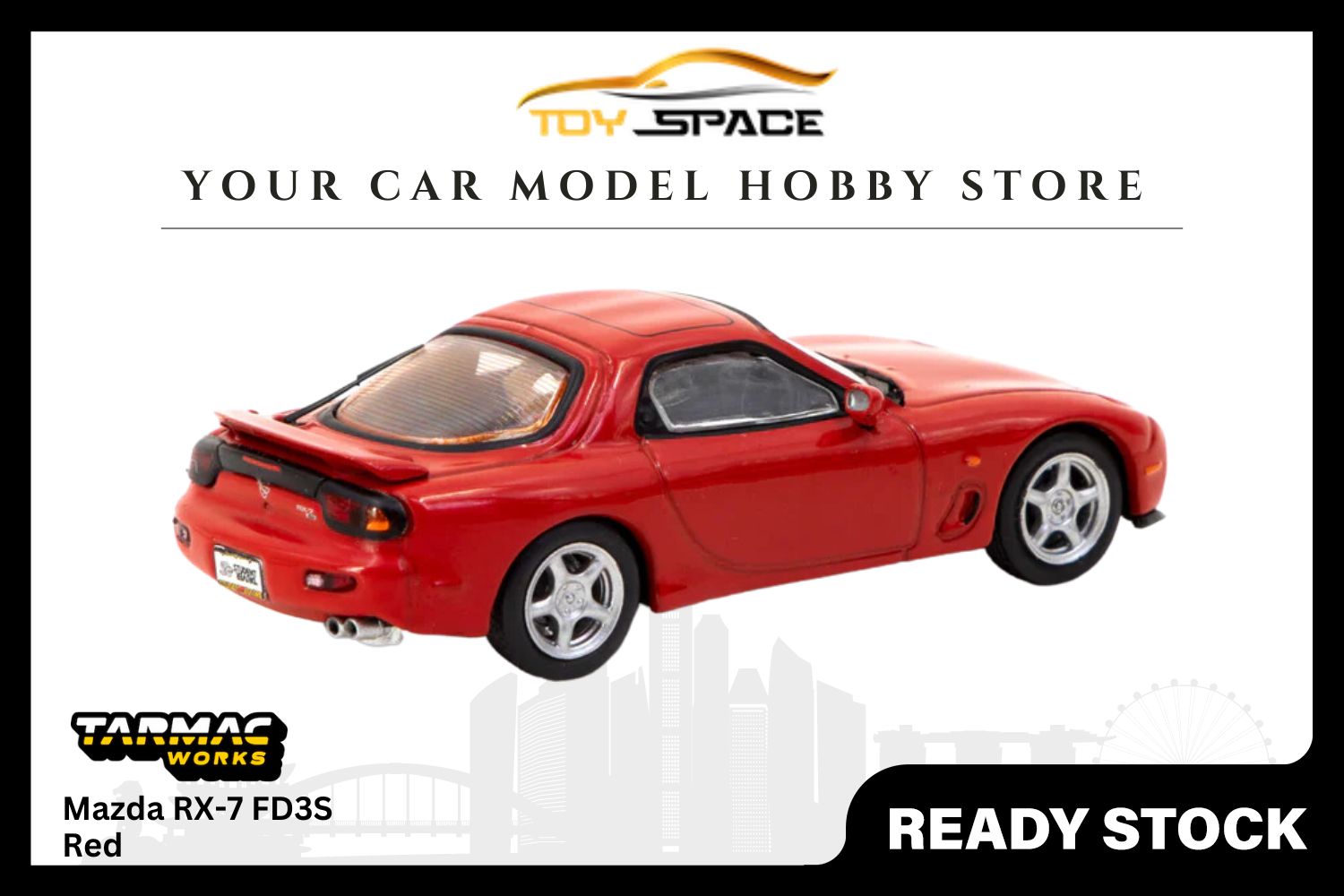 [TARMAC WORKS] 1/64 Mazda RX-7 FD3S Red - COLLAB64