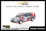 [TARMAC WORKS] 1/64 Mitsubishi Lancer Evolution Rallye Monte-Carlo 1993 K. Eriksson / S. Parmander - GLOBAL64 - Toy Space Diecast Online Store Singapore