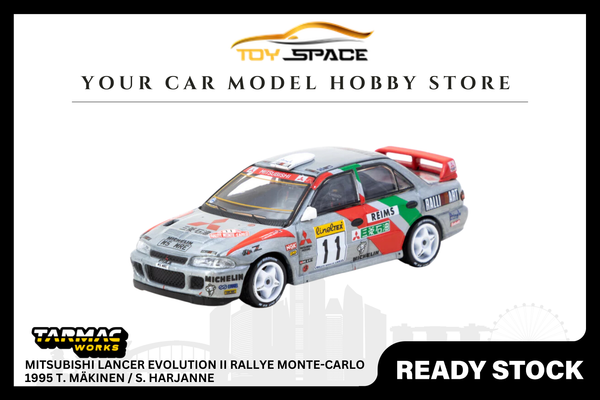 [TARMAC WORKS] 1/64 Mitsubishi Lancer Evolution II Rallye Monte-Carlo 1995 T. Mäkinen / S. Harjanne  - GLOBAL64