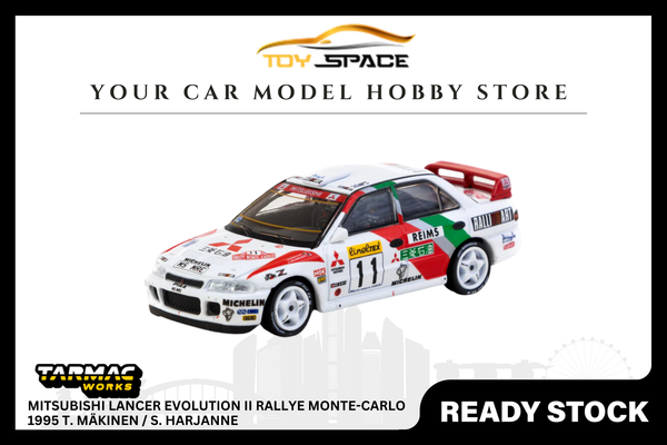 [TARMAC WORKS] 1/64 Mitsubishi Lancer Evolution II Rallye Monte-Carlo 1995 T. Mäkinen / S. Harjanne  - GLOBAL64