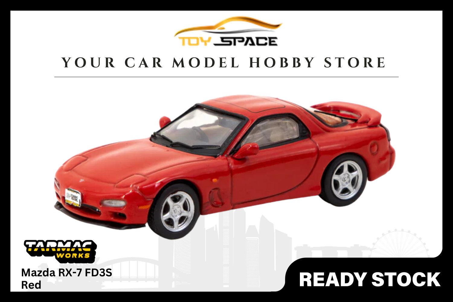 [TARMAC WORKS] 1/64 Mazda RX-7 FD3S Red - COLLAB64