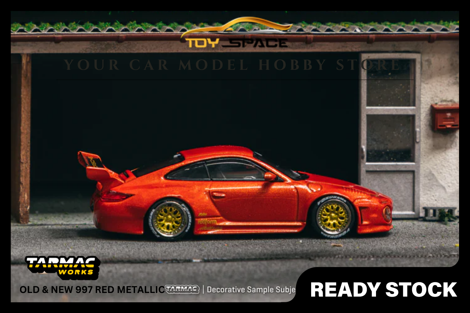 [TARMAC WORKS] 1/64 Old & New 997 Red Metallic -  ROAD64