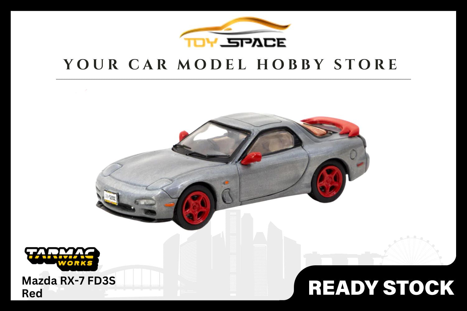 [TARMAC WORKS] 1/64 Mazda RX-7 FD3S Red - COLLAB64