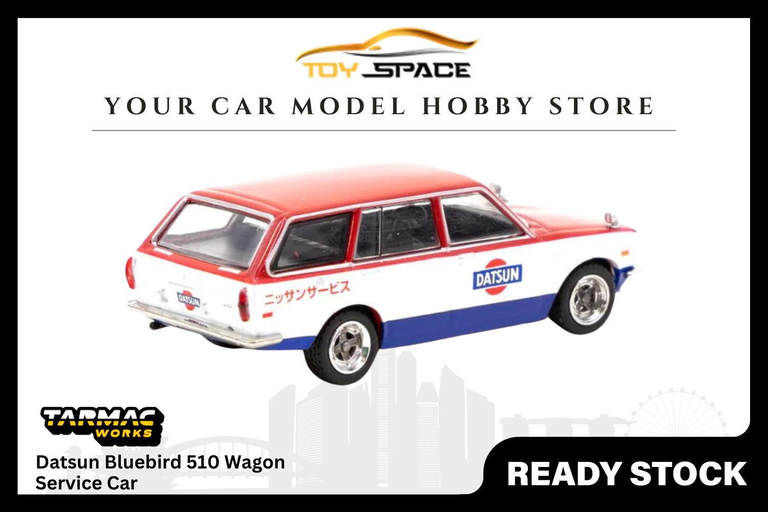 [TARMAC WORKS] 1/64 Datsun Bluebird 510 Wagon Service Car - GLOBAL64