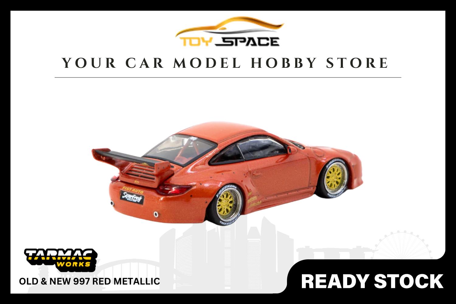 [TARMAC WORKS] 1/64 Old & New 997 Red Metallic -  ROAD64