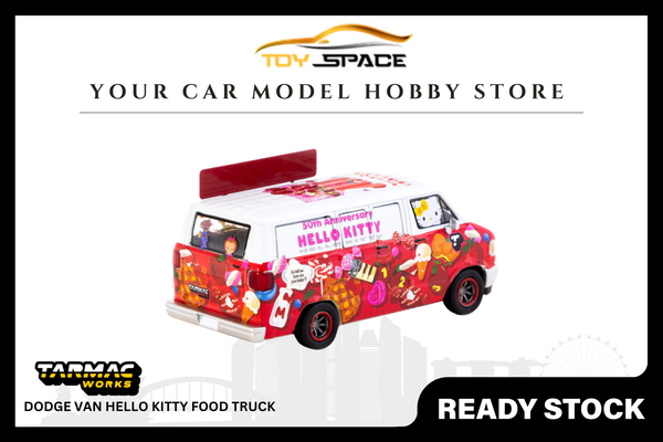 [TARMAC WORKS] 1:64 Dodge Van Hello Kitty Food Truck - GLOBAL64