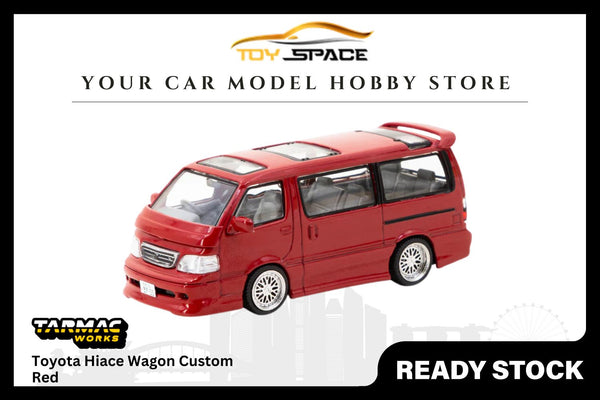 [TARMAC WORKS] 1/64 Toyota Hiace Wagon Custom Red - ROAD64