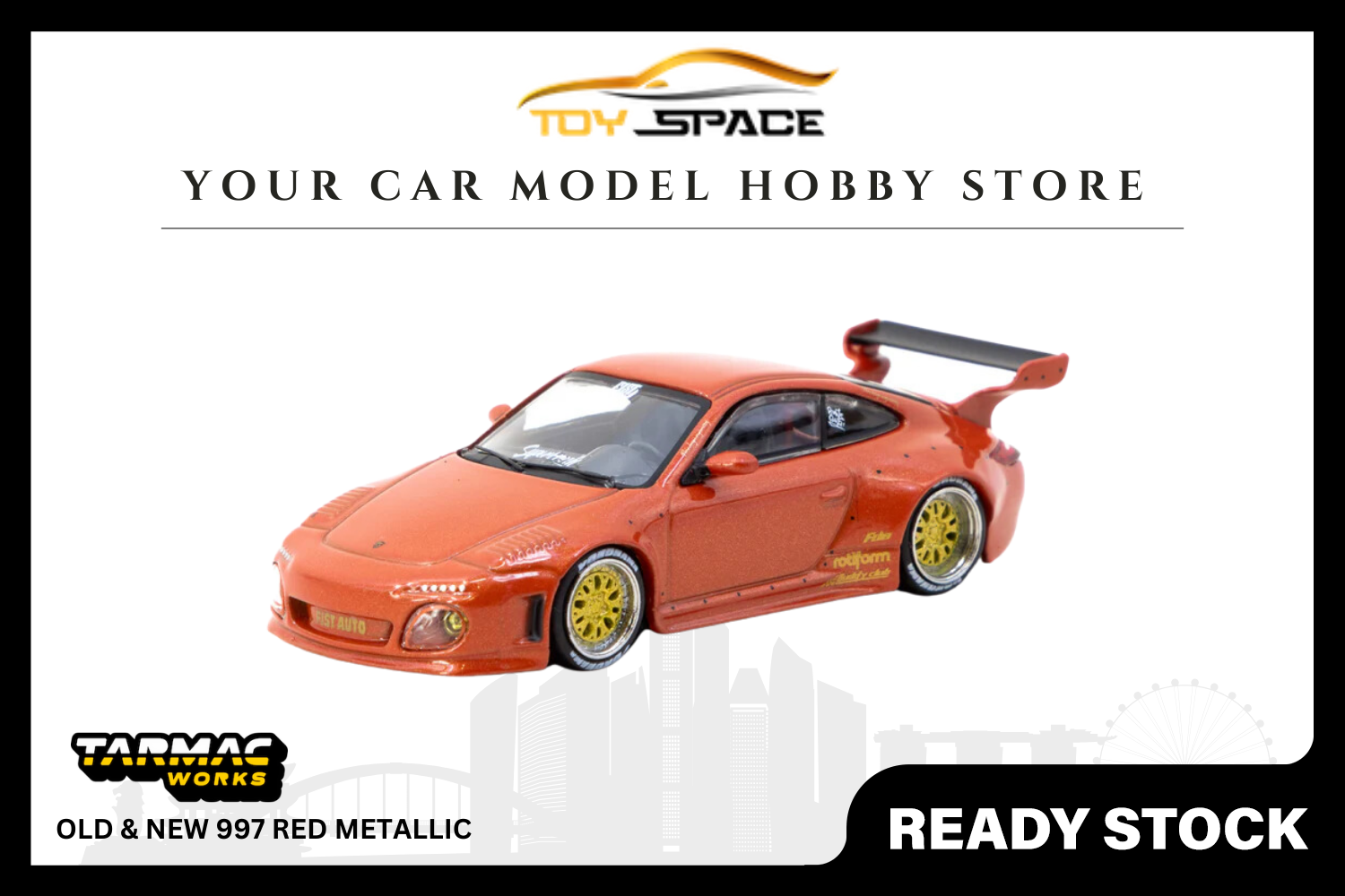 [TARMAC WORKS] 1/64 Old & New 997 Red Metallic -  ROAD64