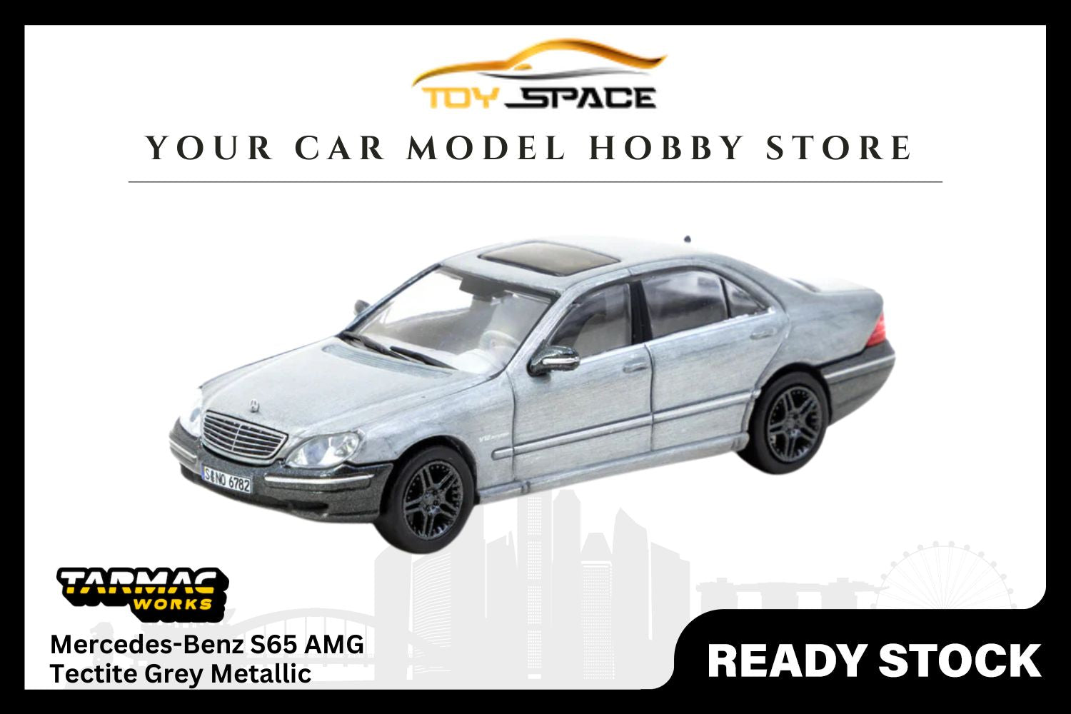 [TARMAC WORKS] 1/64 Mercedes-Benz S 65 AMG Tectite Grey Metallic - GLOBAL64