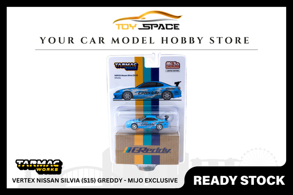 [TARMAC WORKS] 1/64 VERTEX Nissan Silvia (S15) GReddy - Mijo Exclusive