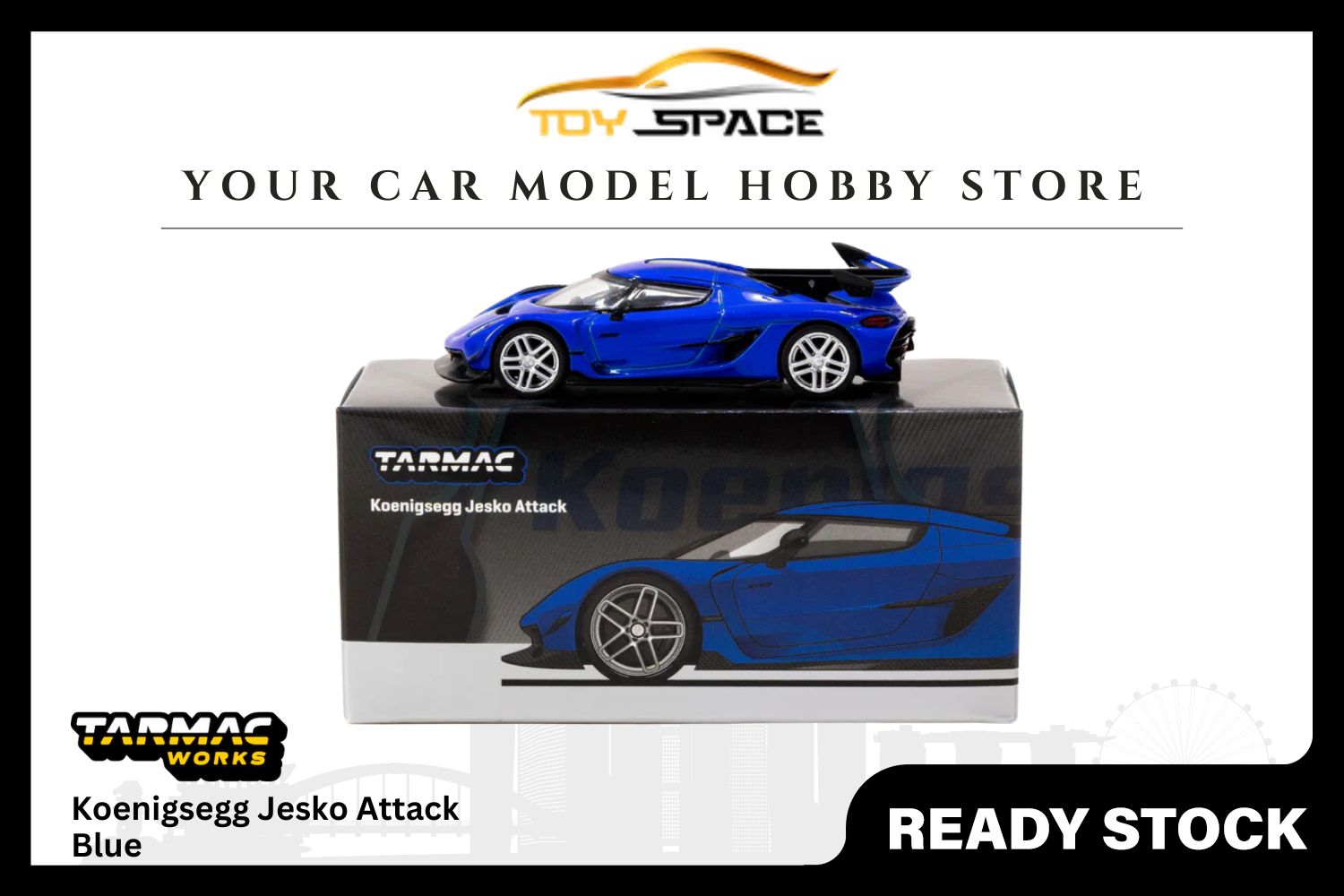 [TARMAC WORKS] 1:64 Koenigsegg Jesko Attack Blue - GLOBAL64