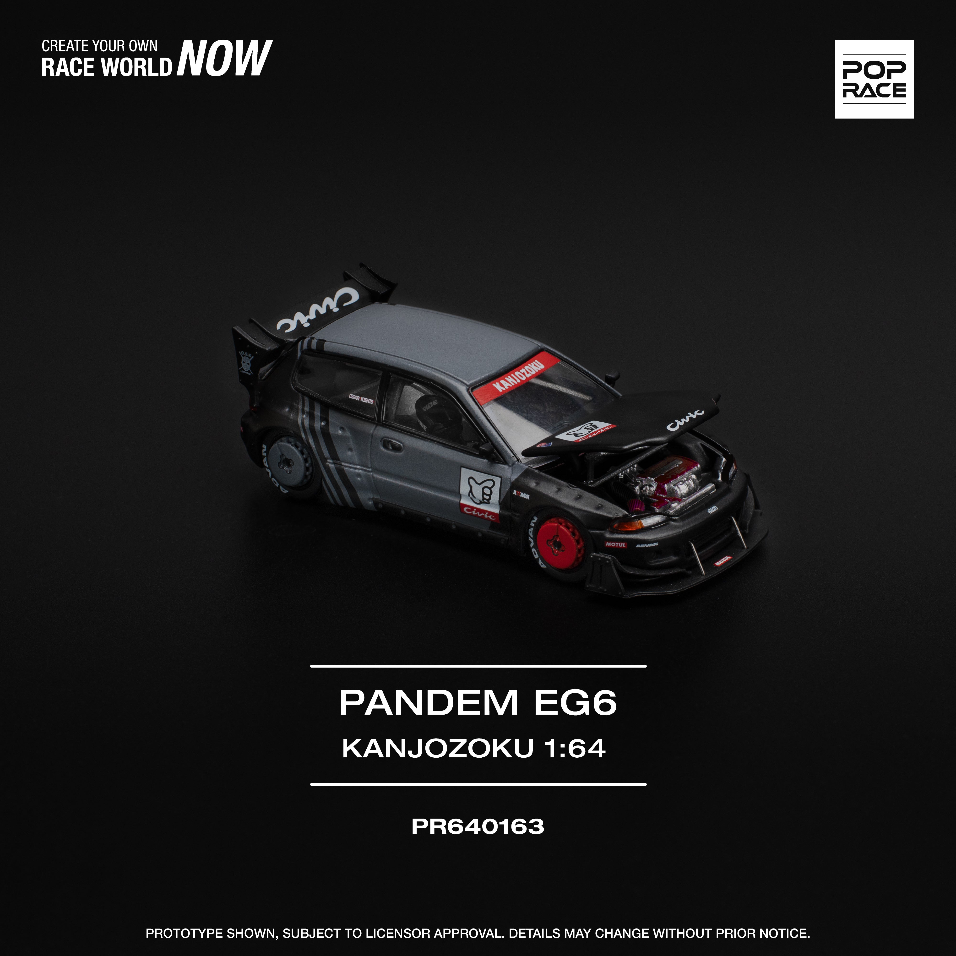 [POP RACE] 1:64 Pandem Civic EG6 