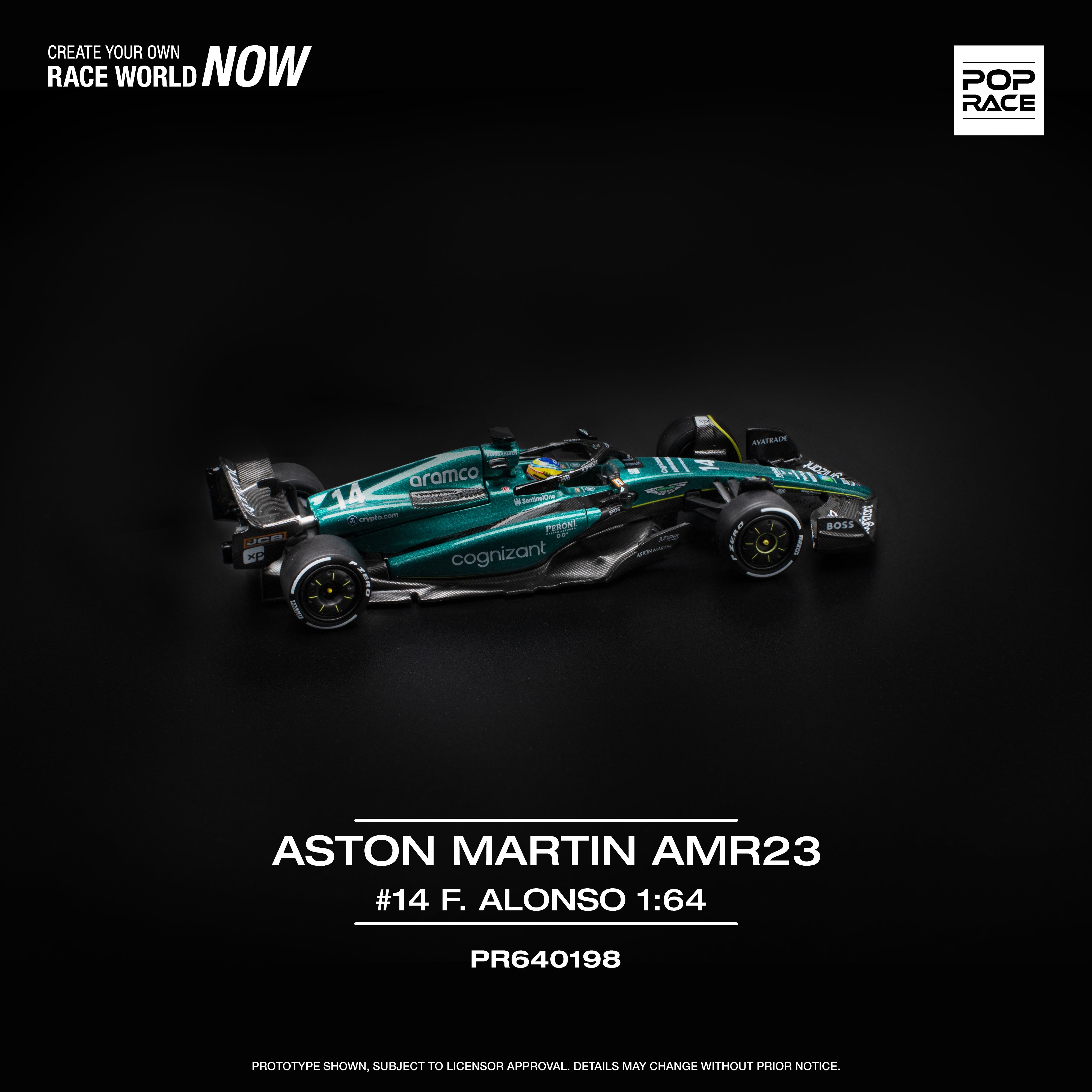 [POP RACE] 1:64 Aston Martin AMR23 F1 - #14 F. Alonso