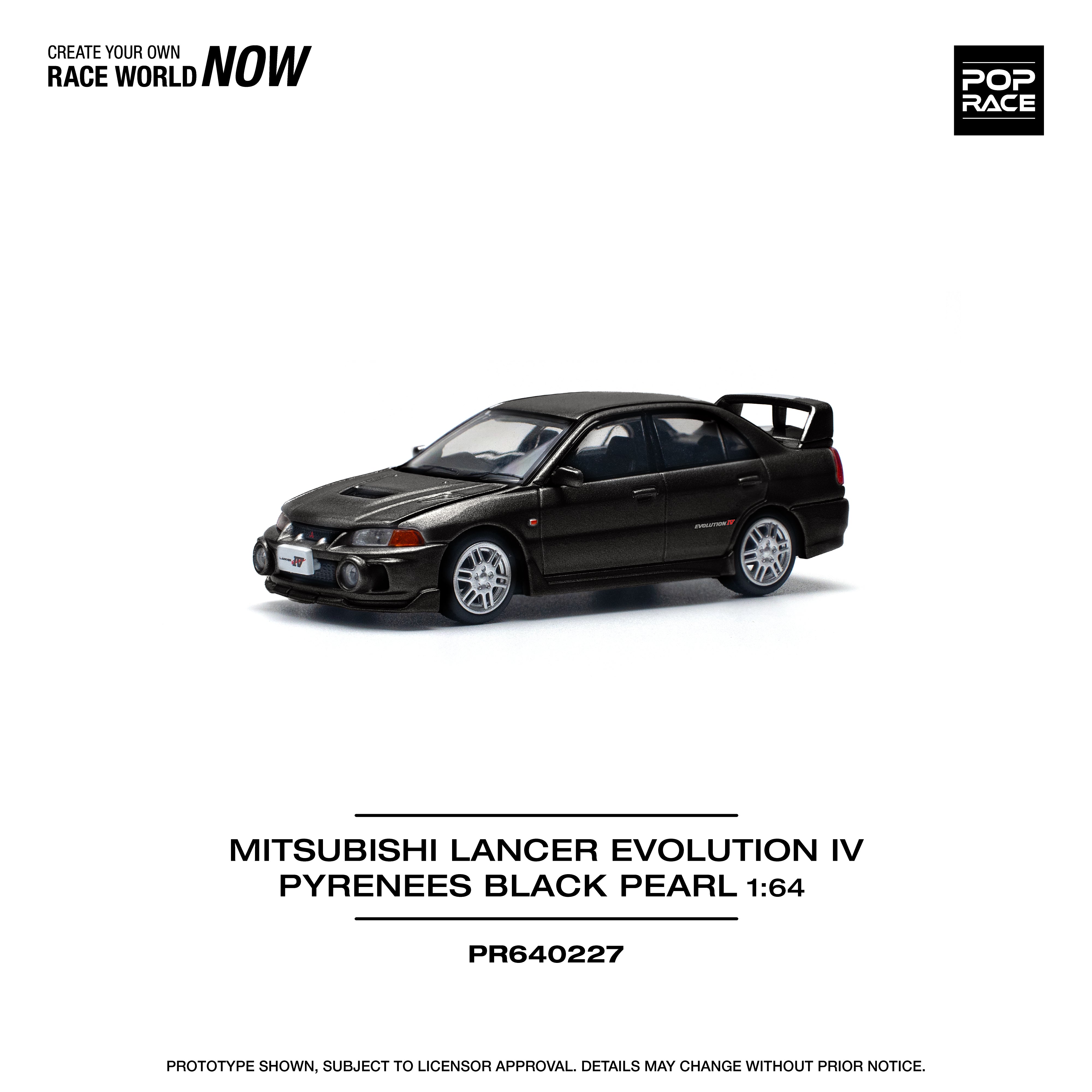 [POP RACE] 1:64 Mitsubishi Lancer Evolution IV - Pyrenees Black Pearl