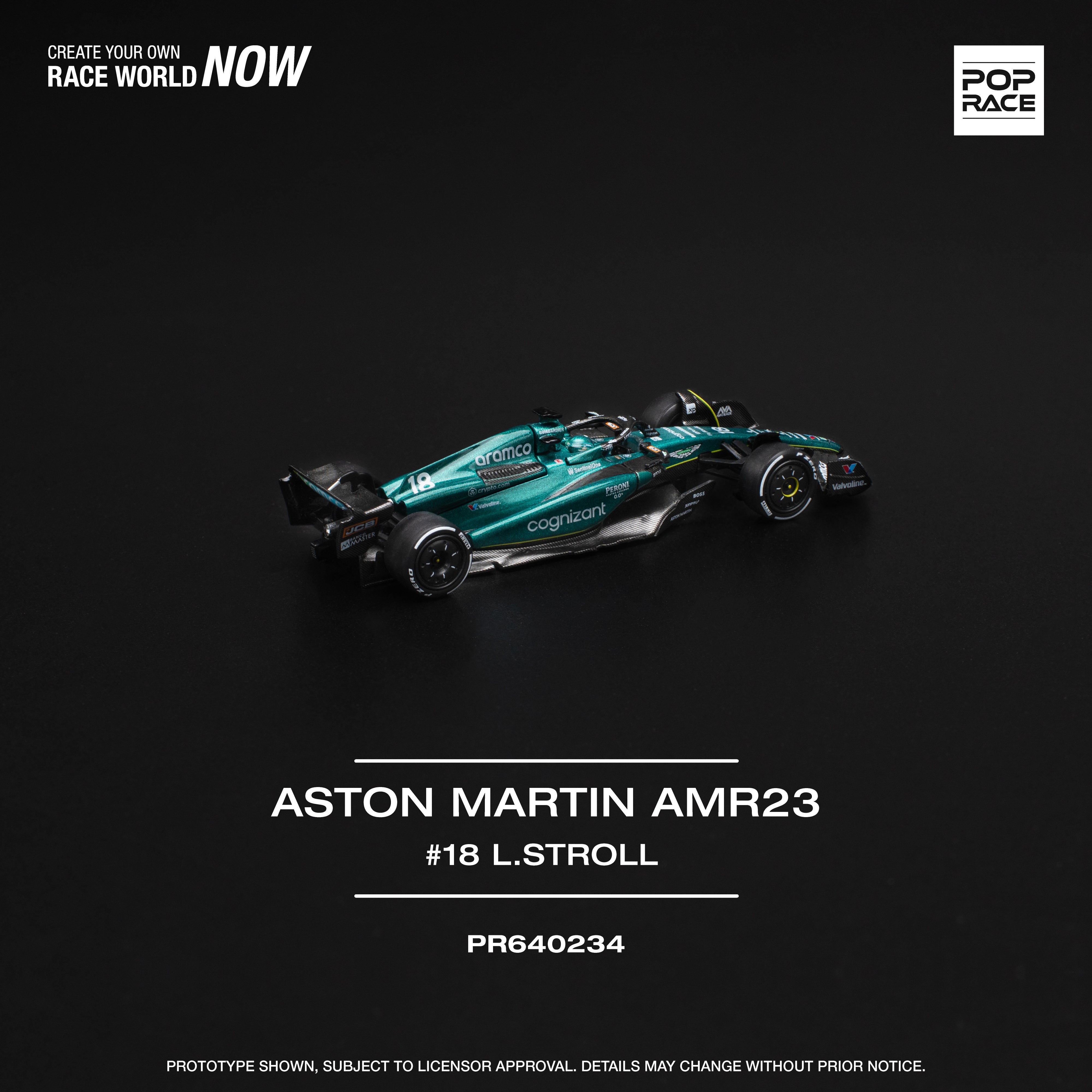 [POP RACE] 1:64 Aston Martin AMR23 F1 #18 L. Stroll