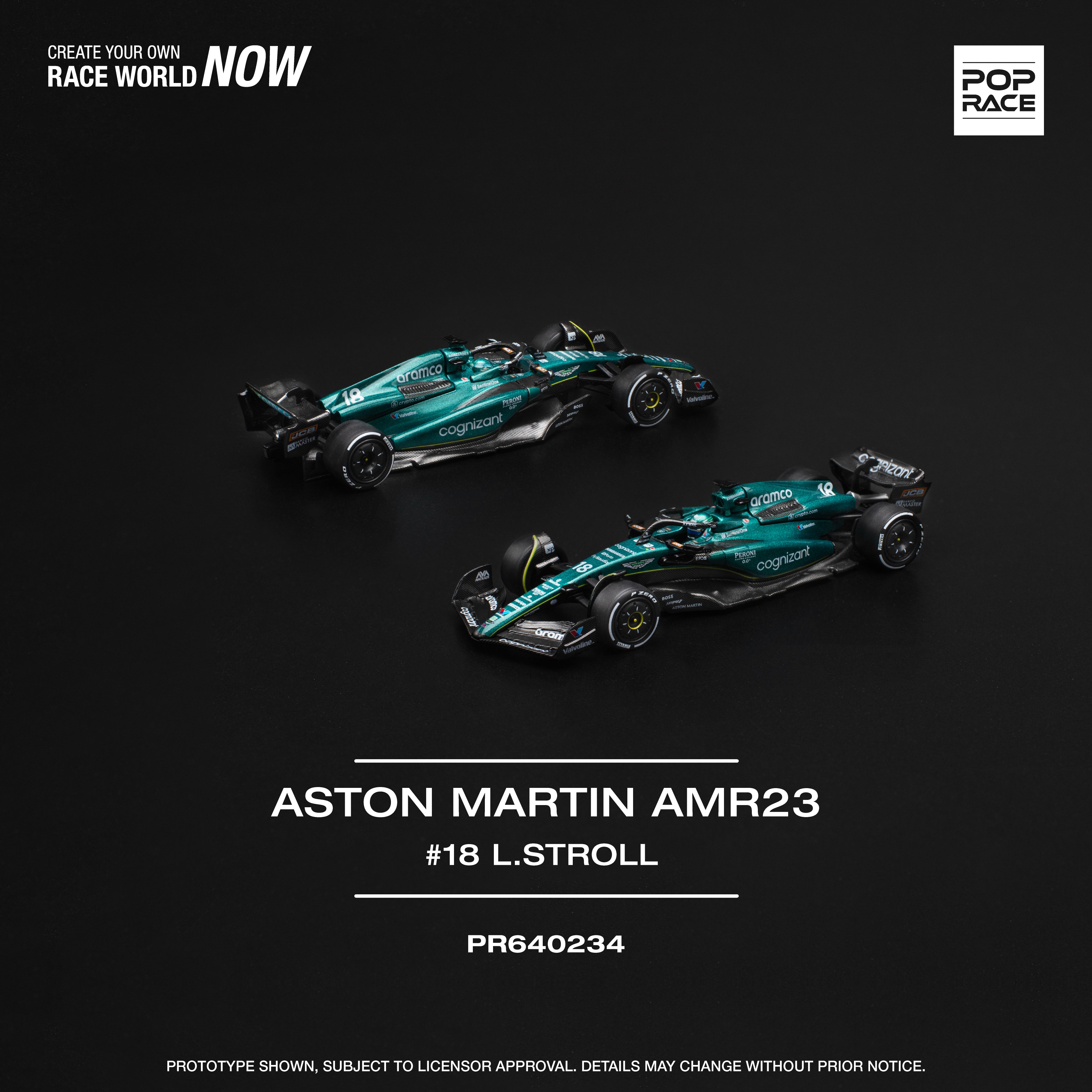 [POP RACE] 1:64 Aston Martin AMR23 F1 #18 L. Stroll