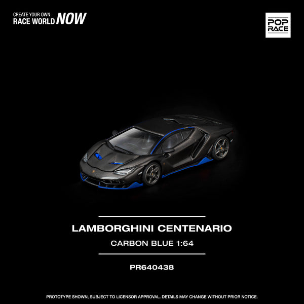 [POP RACE] 1:64 Lamborghini Centenario Carbon Blue