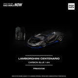 [POP RACE] 1:64 Lamborghini Centenario Carbon Blue - Toy Space Diecast Online Store Singapore
