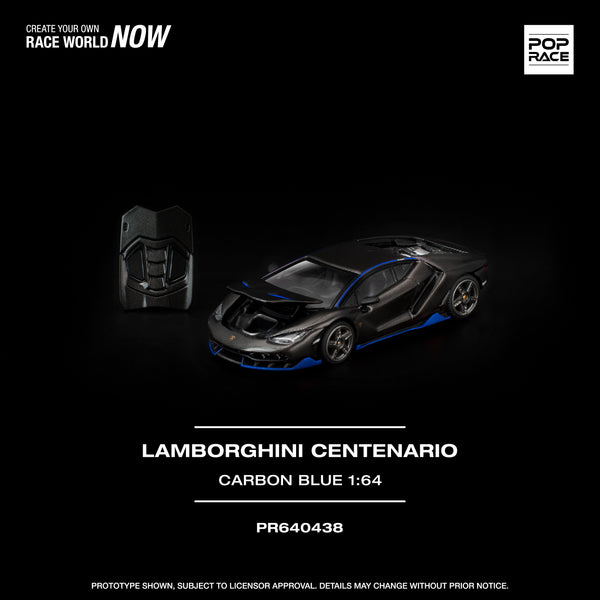 [POP RACE] 1:64 Lamborghini Centenario Carbon Blue