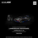 [POP RACE] 1:64 Lamborghini Centenario Carbon Blue - Toy Space Diecast Online Store Singapore