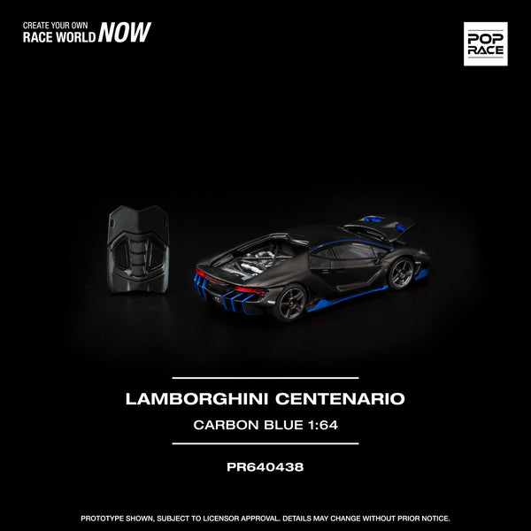 [POP RACE] 1:64 Lamborghini Centenario Carbon Blue