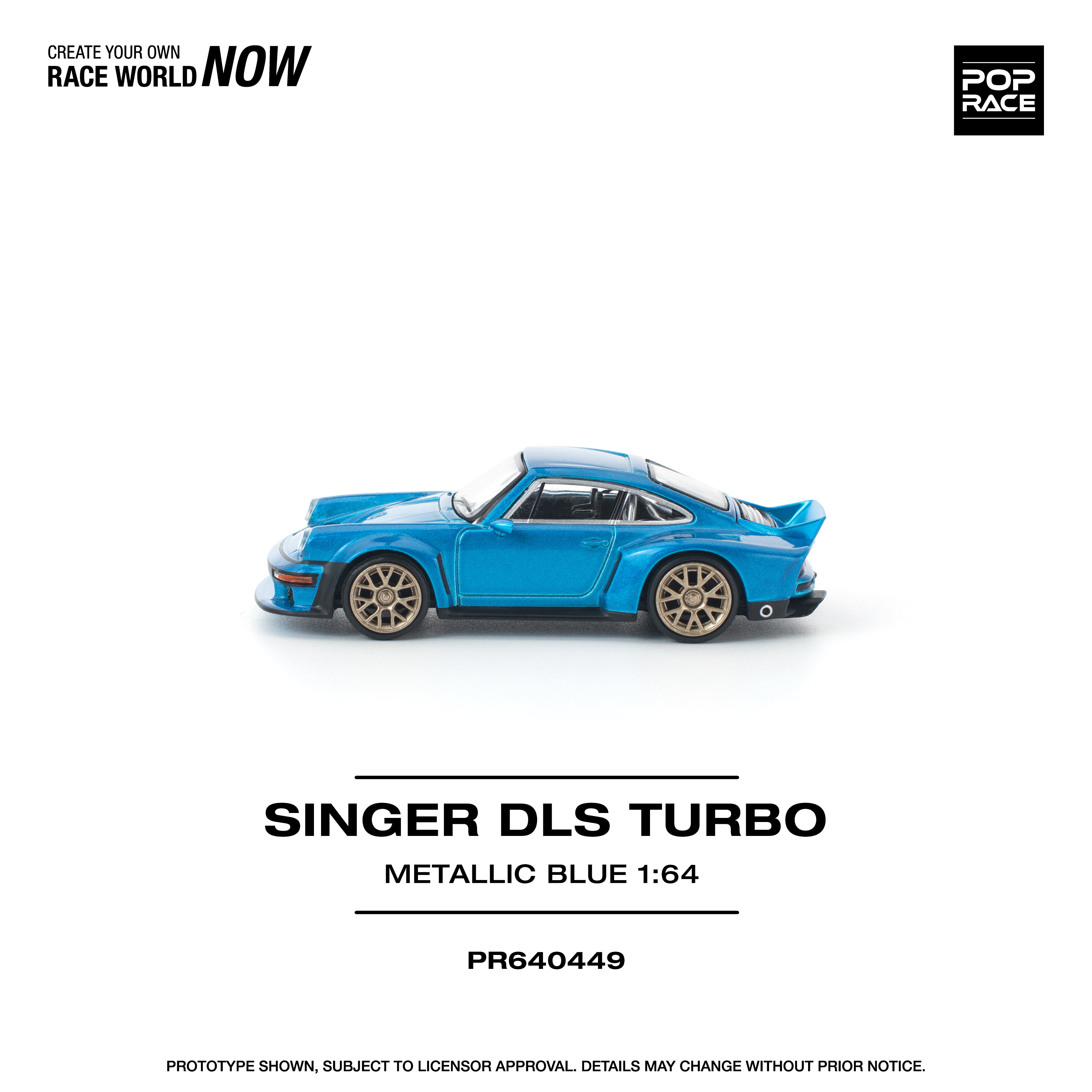 [POP RACE] 1:64 Singer DLS Turbo Metallic Blue