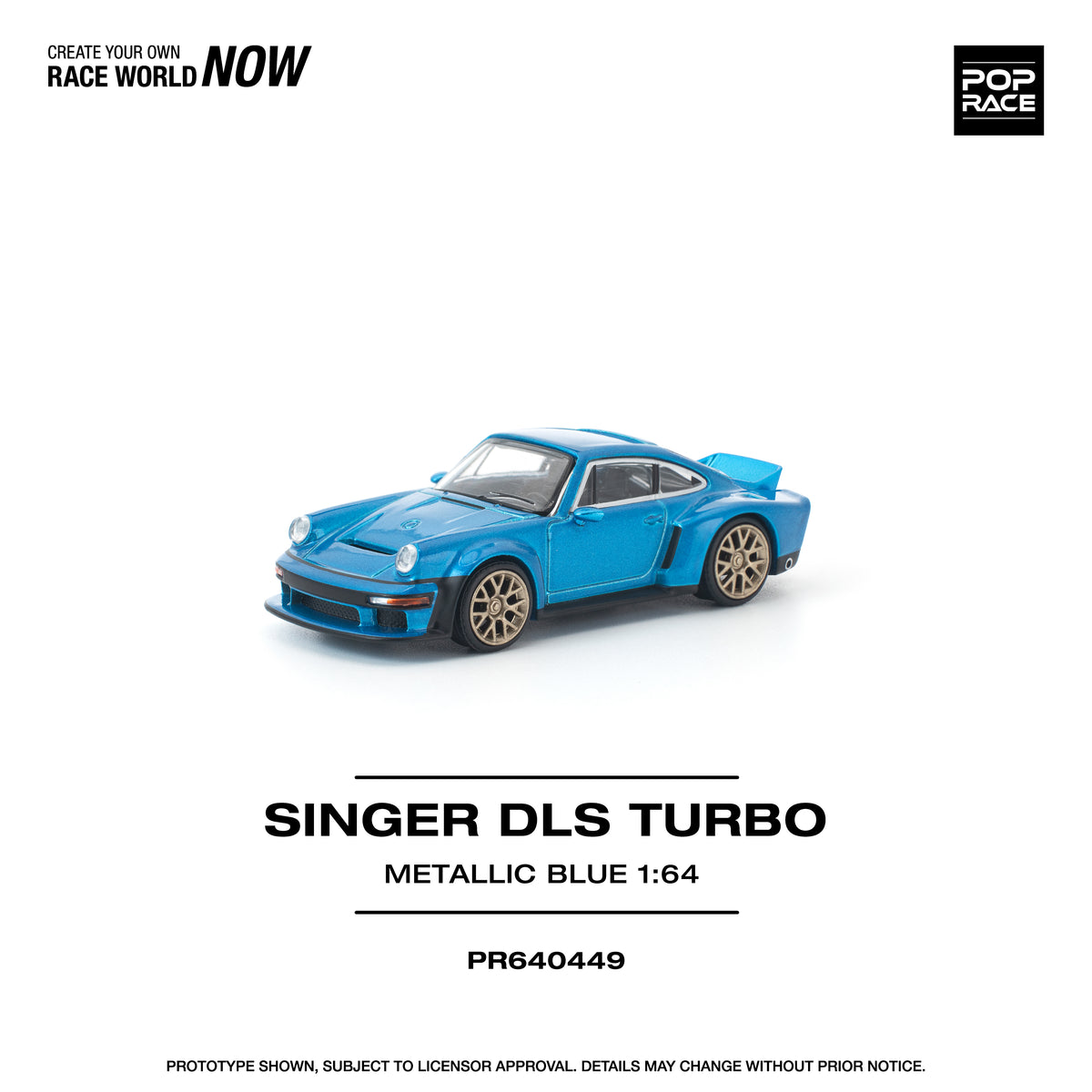 [POP RACE] 1:64 Singer DLS Turbo Metallic Blue