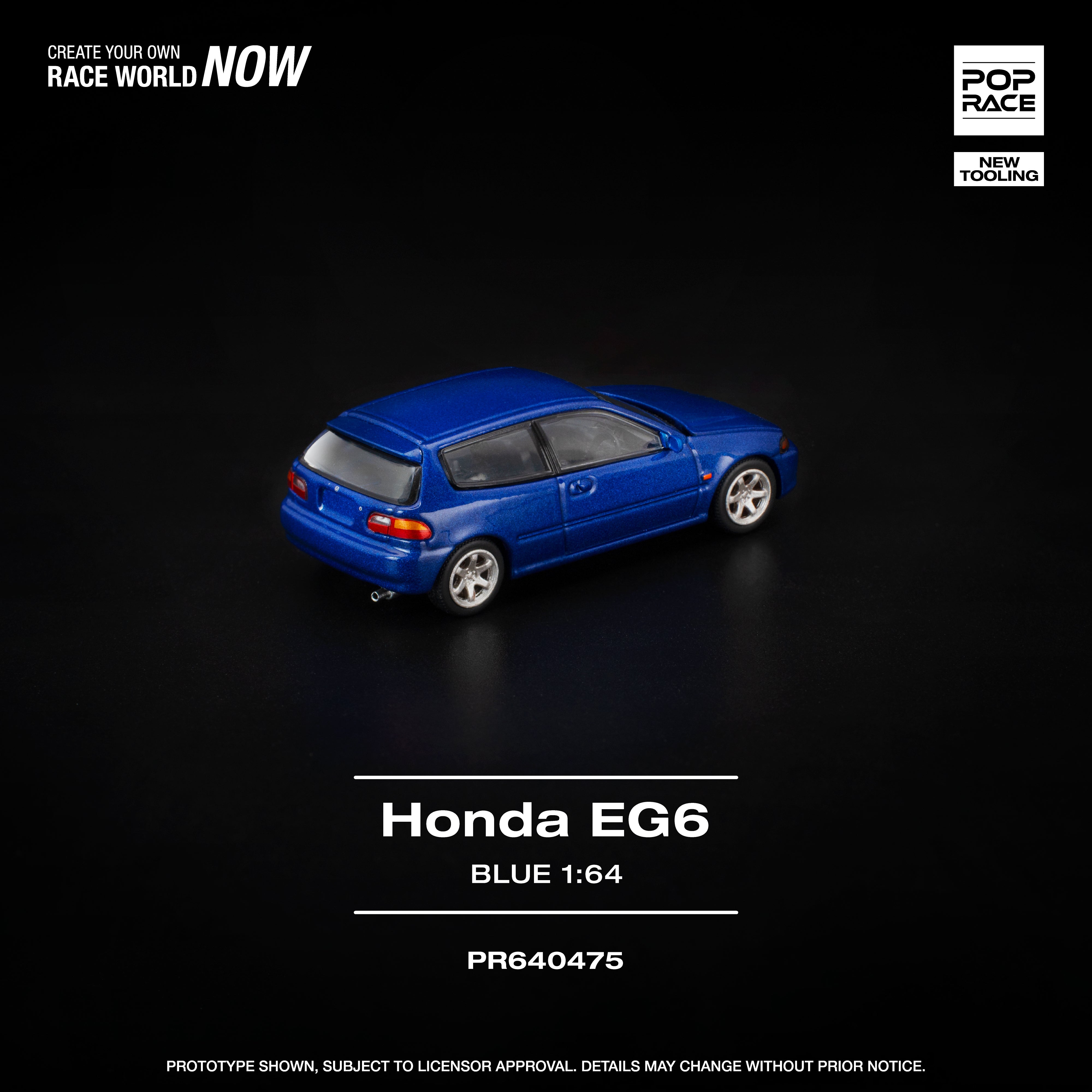 [POP RACE] 1:64 Honda Civic (EG6) Captiva Blue