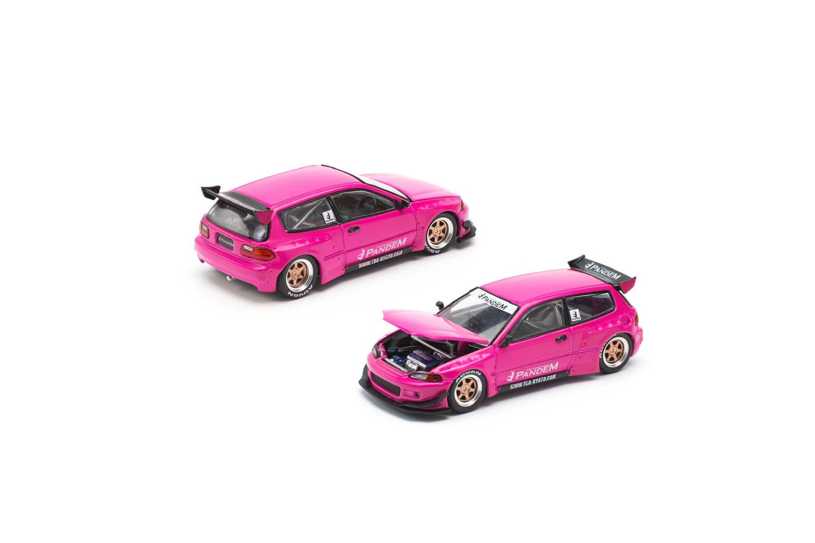 [POP RACE] 1:64 Pandem Civic EG6 Pink Blister Packaging