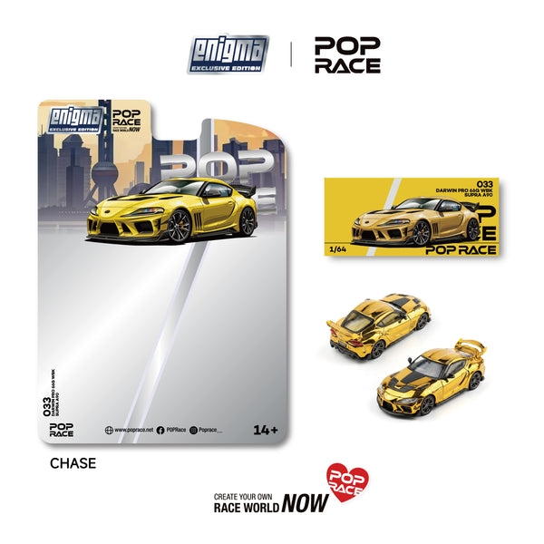[POP RACE] 1:64 Darwin Pro 66G WBK Supra A90 Nitro Yellow