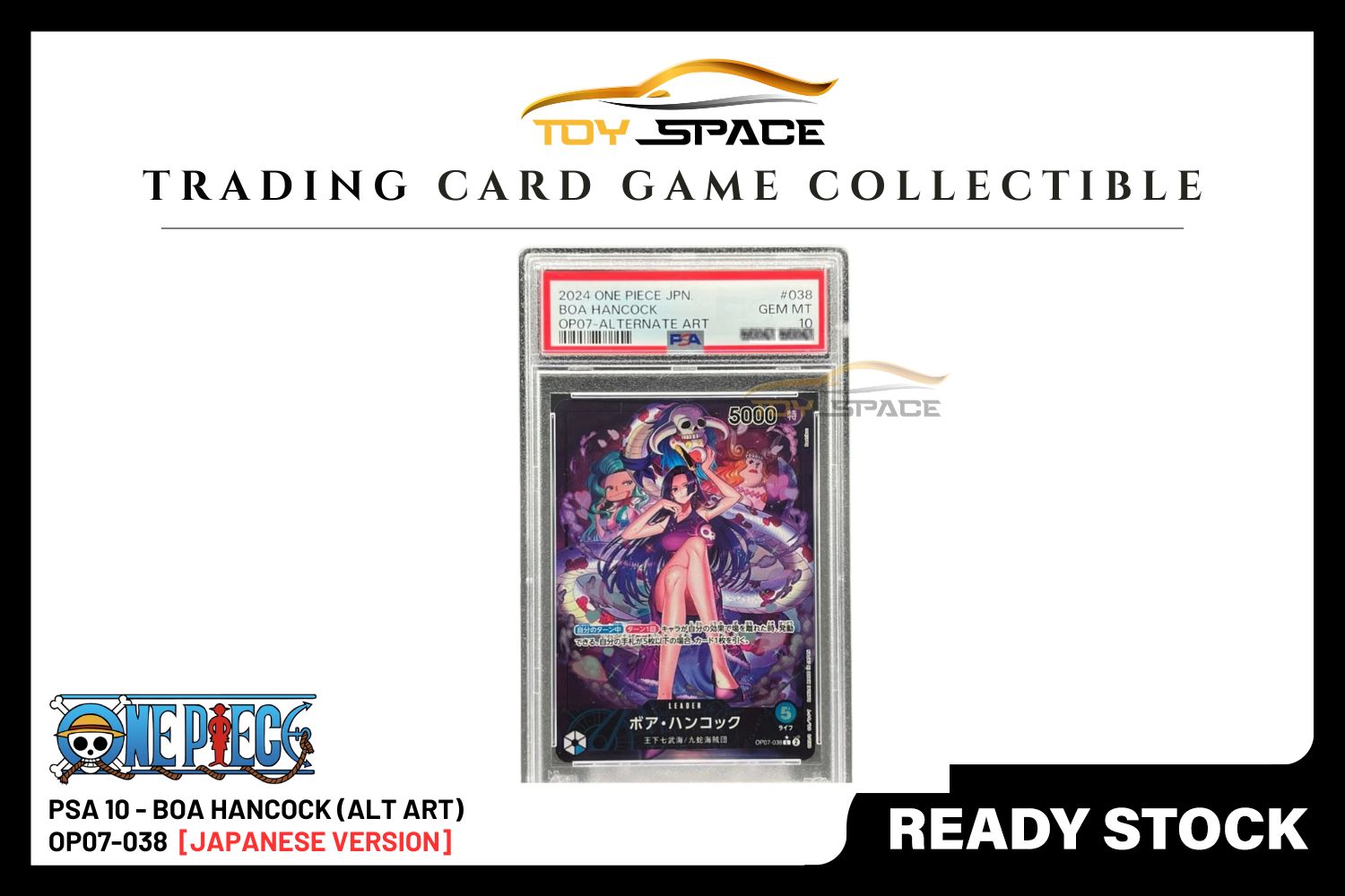 One Piece TCG: PSA 10 Boa Hancock OP07-038 [JAPANESE] - Toy Space Diecast Online Store Singapore