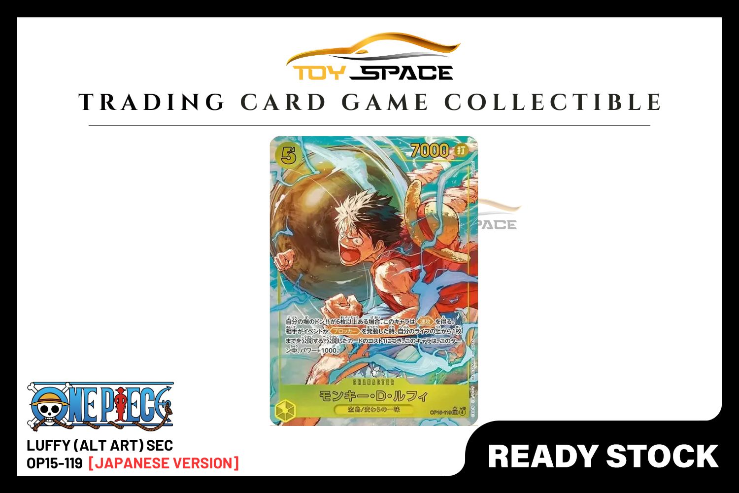 One Piece TCG: Luffy SEC (Alt Art) OP15-119 [Japanese] - Toy Space Diecast Online Store Singapore