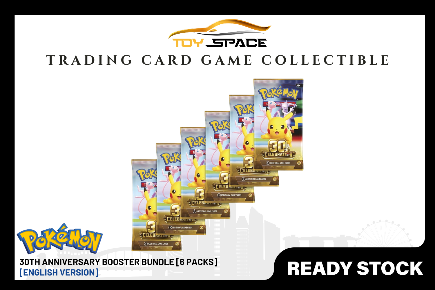 Pokemon TCG: 30th Anniversary Booster Bundle [6 Packs] - Toy Space Diecast Online Store Singapore