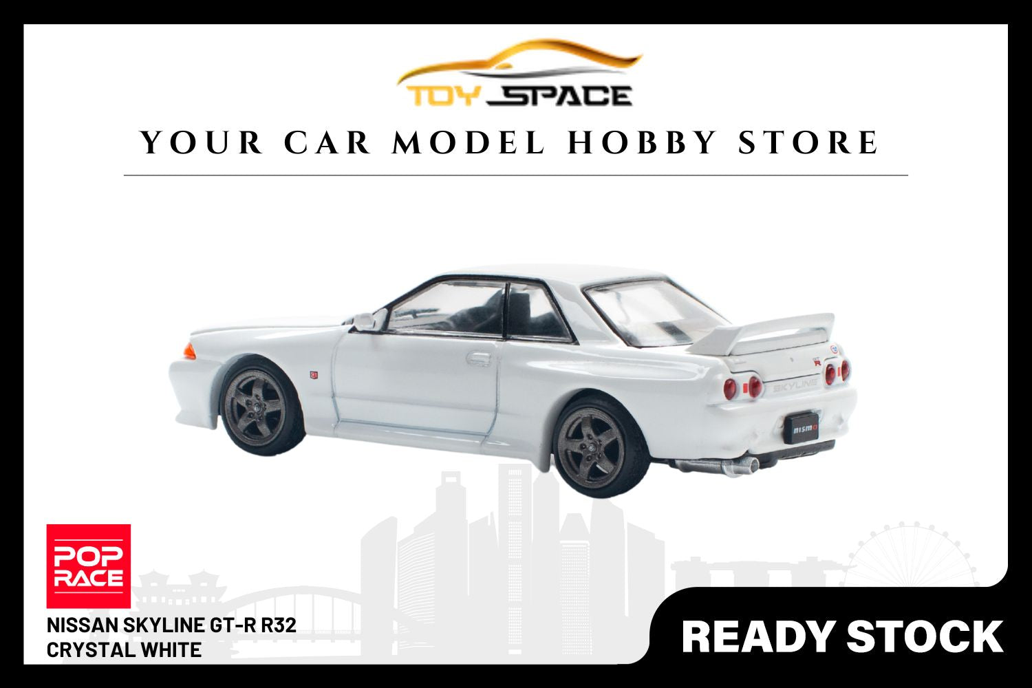 [POP RACE] 1:64 Nissan Skyline GT-R R32 - Crystal White