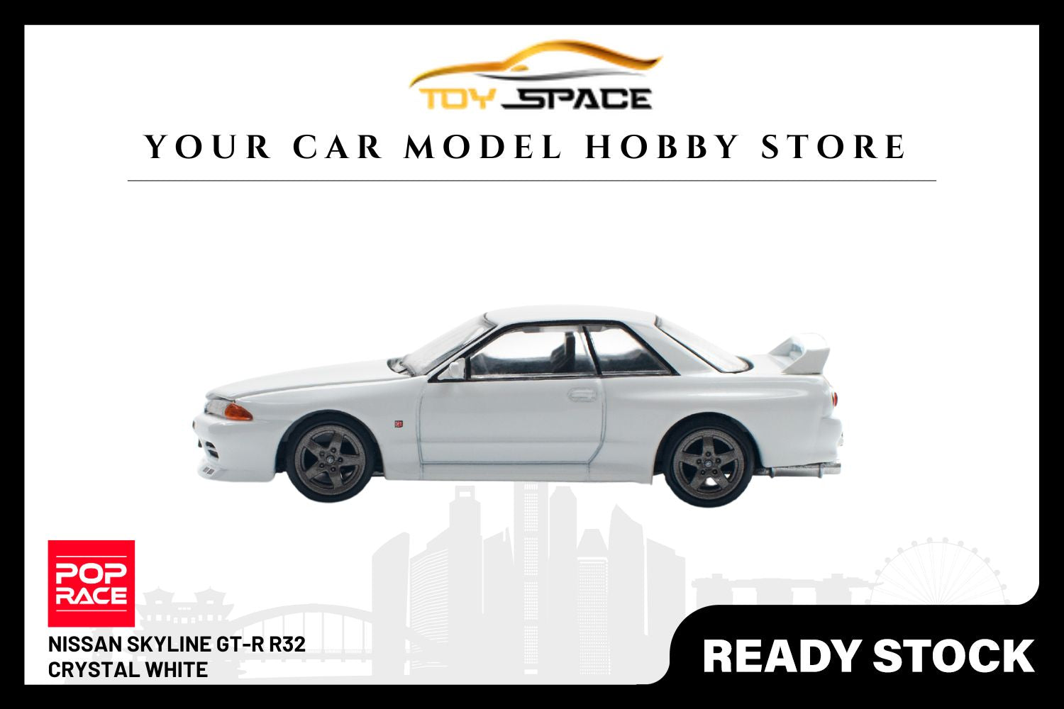 [POP RACE] 1:64 Nissan Skyline GT-R R32 - Crystal White