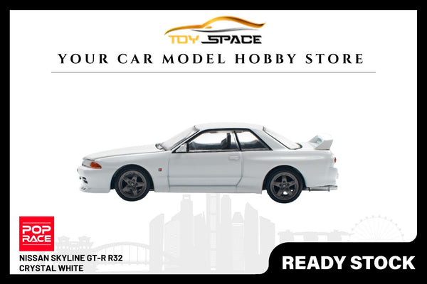 [POP RACE] 1:64 Nissan Skyline GT-R R32 - Crystal White