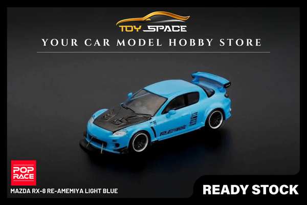[POP RACE] 1:64 Mazda RX-8 Re-Amemiya Light Blue