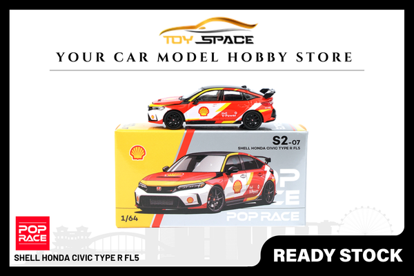 [POP RACE] 1:64 Shell Honda Civic Type R FL5