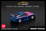 [POP RACE] 1:64 Mazda RX7 Re-Amemiya - Blue/Pink - Toy Space Diecast Online Store Singapore