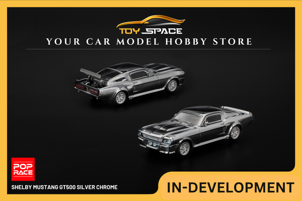 [POP RACE] 1:64 Shelby Mustang GT500 Silver Chrome
