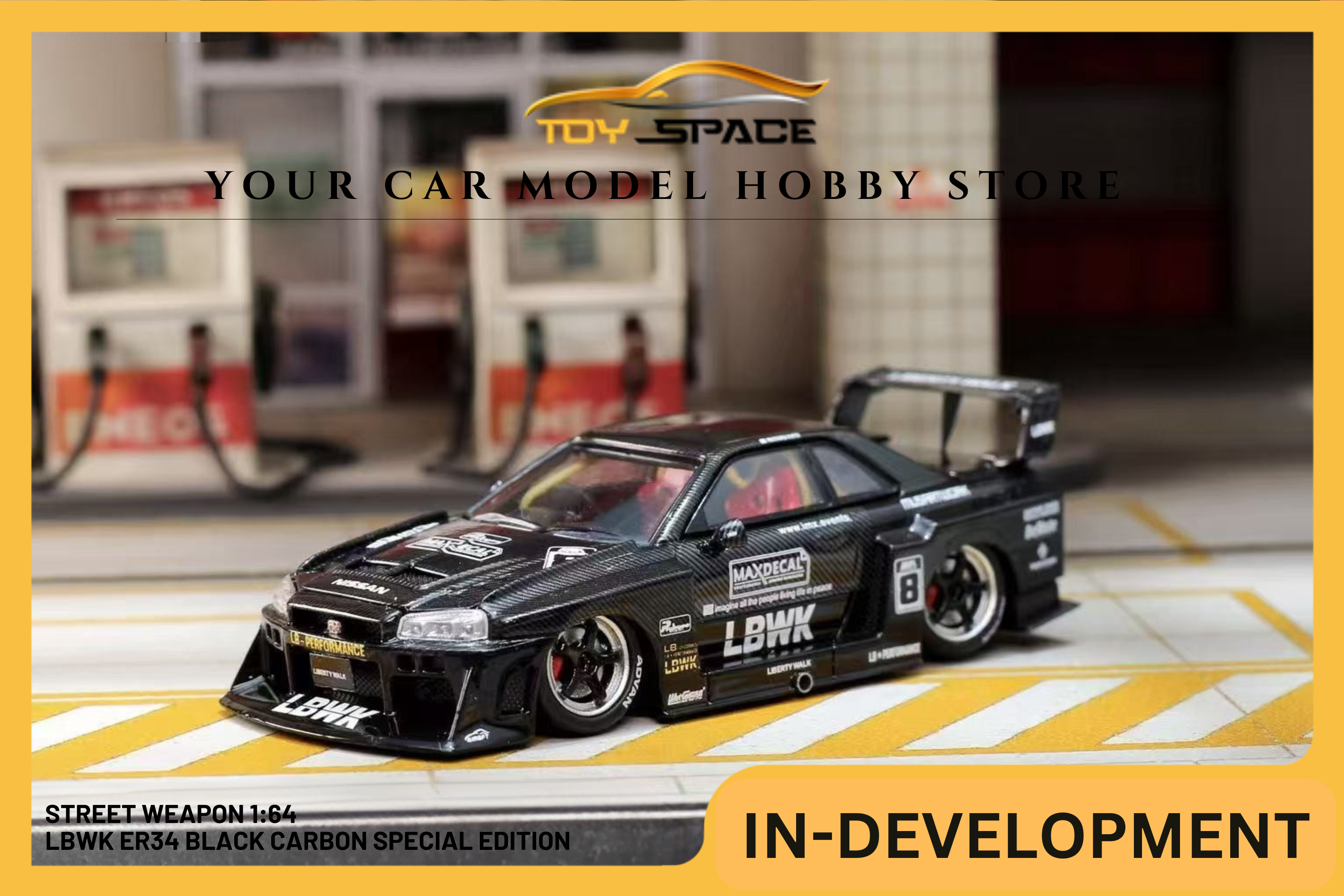 STREET WEAPON] 1:64 LBWK ER34 Black Carbon Special Edition
