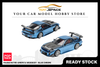 [POP RACE] 1:64 Mazda RX7 Re-Amemiya Widebody - Blue Chrome